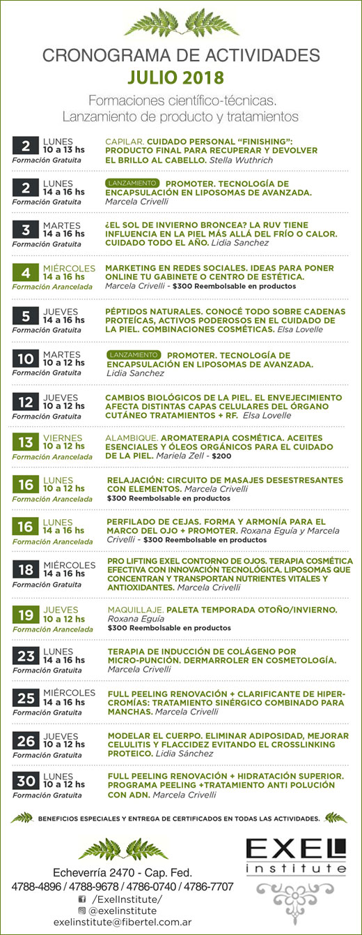 PROGRAMACION JULIO 2018