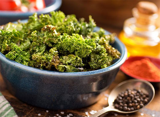  Chips de kale al horno.